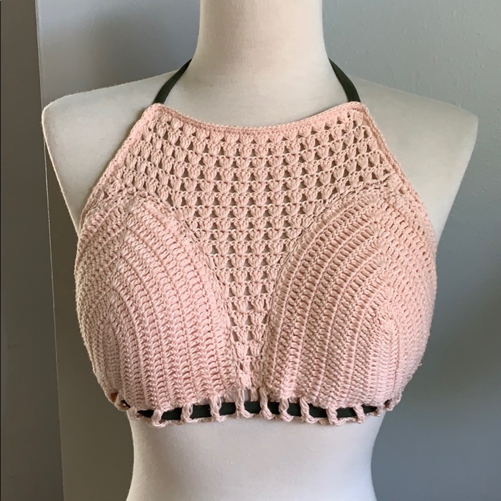 Xhilaration Crochet Halter Bikini Top